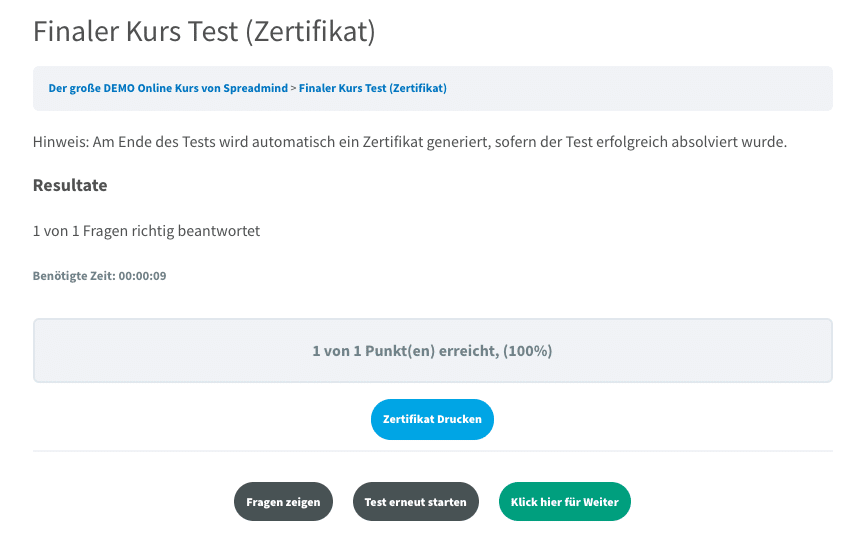 Lernfortschrittskontrolle-Prüfung-Auswertung